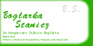 boglarka stanicz business card